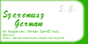 szerenusz german business card